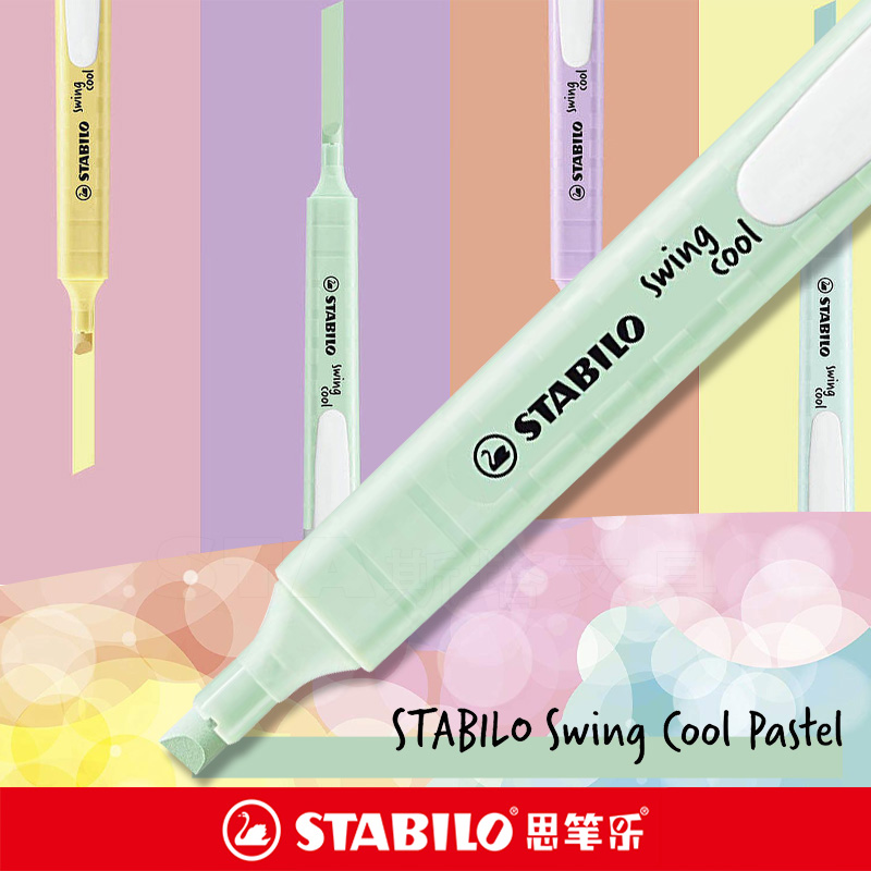 Stabilo Marker Swing Cool - 6 Pcs STABILO Highlighter 275 Macaron