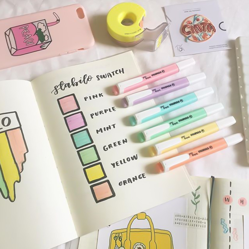 6 Pcs STABILO Highlighter 275  - đánh giá và giá Stabilo Marker Swing Cool