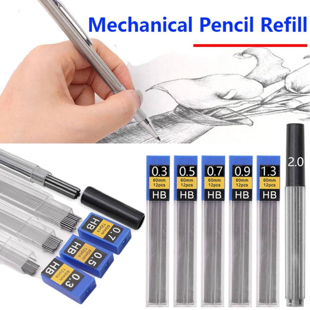 6 Boxes 0.3/0.5/0.7/0.9/1.3/2. - đánh giá và giá Mechanical Pencil 0.3