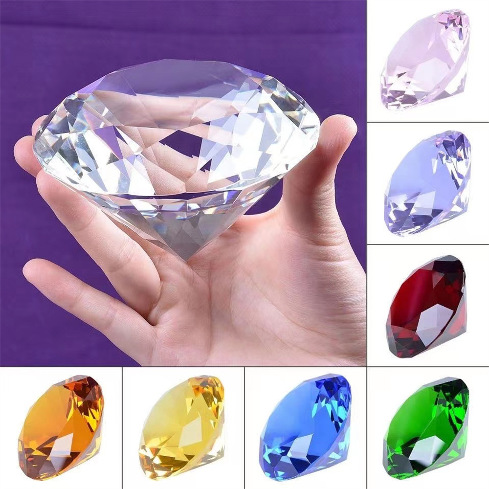 10 Colors Crystal Diamond Shap - đánh giá và giá Paper Weight Crystal